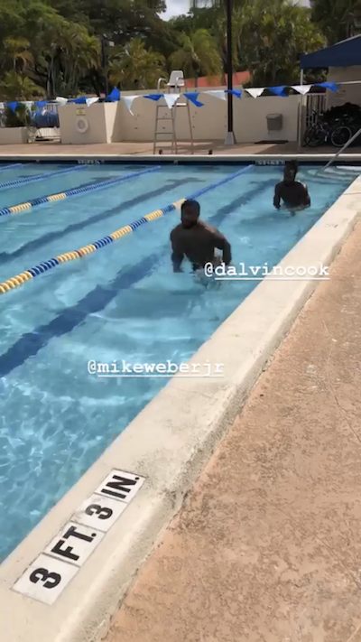 Mike Weber is training with top NFL players. Mike Weber is training with top NFL players.