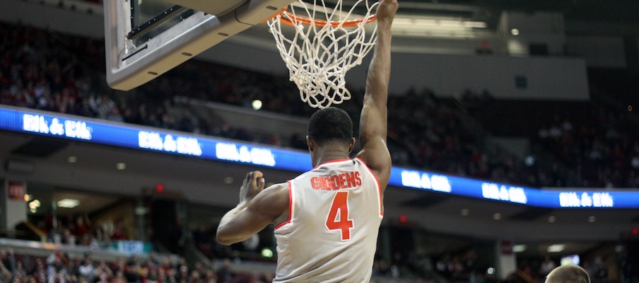 Daniel Giddens throws down at Ohio State. Daniel Giddens throws down at Ohio State.