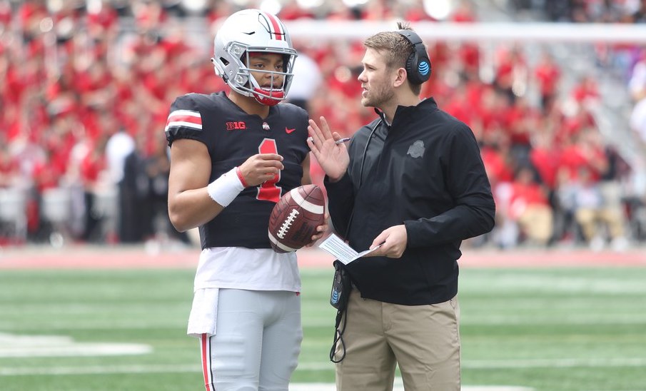 Justin Fields with Corey Dennis