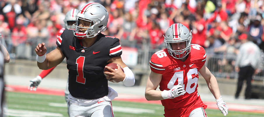 Justin Fields flashed in Saturday's spring game.