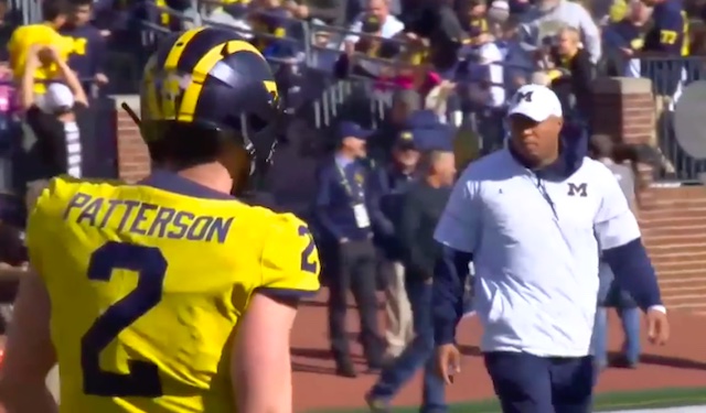 Gattis and Patterson at the 2019 Michigan Spring Game