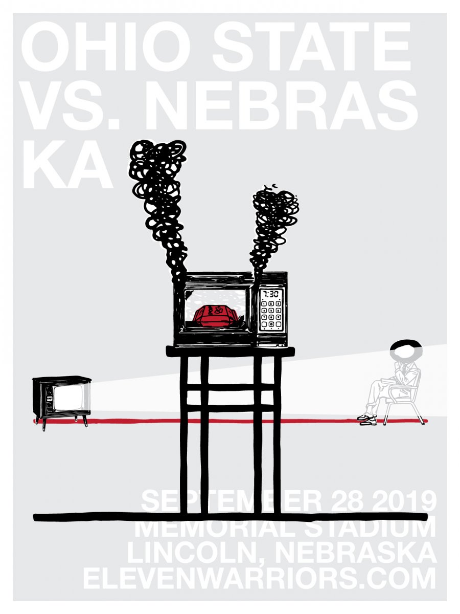 Brutus burns the corn in this week's game poster.