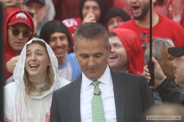 urban meyer at the Ohio State-Wisconsin game, Oct 2019