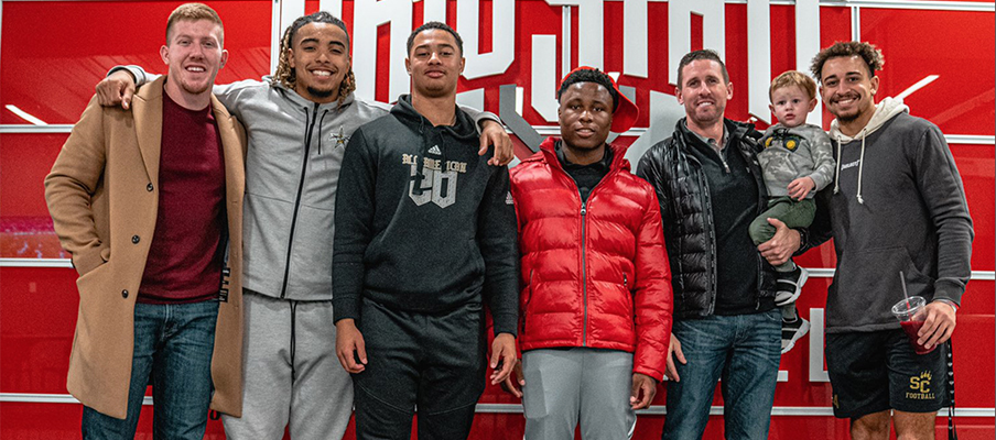 Brian Hartline welcomed his new pass-catchers this week. Brian Hartline welcomed his new pass-catchers this week.