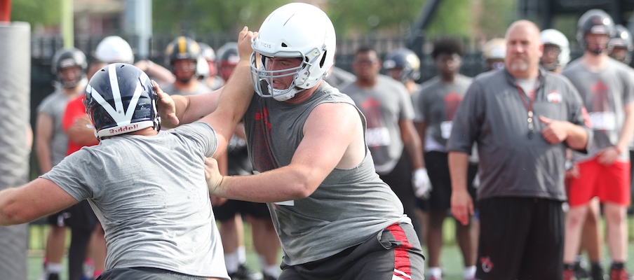 Trey Leroux at an Ohio State camp