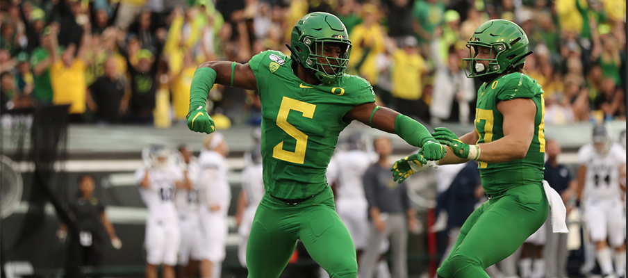 Oregon defensive end Kayvon Thibodeaux will present a challenge off the edge. Oregon defensive end Kayvon Thibodeaux will present a challenge off the edge.