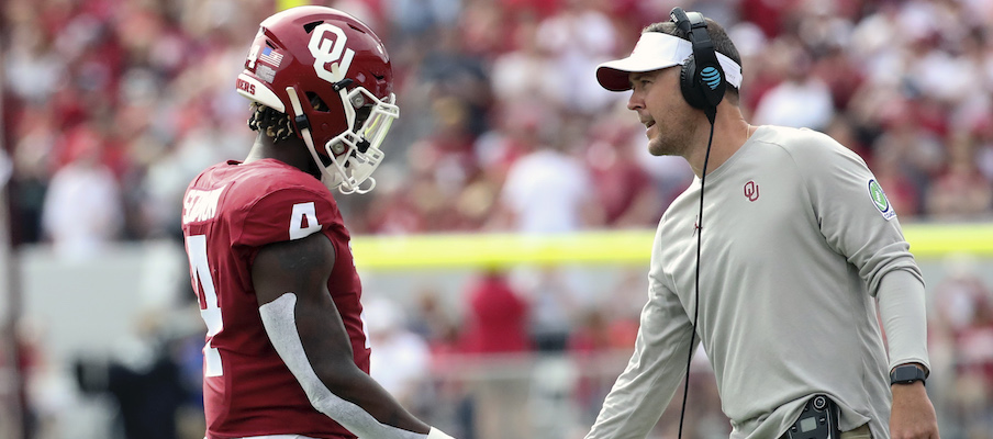 Trey Sermon and Lincoln Riley