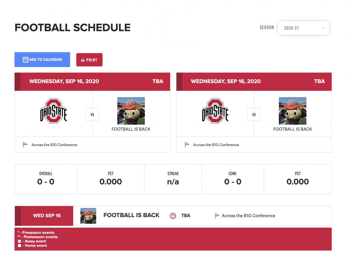 Football is back. Football is back.