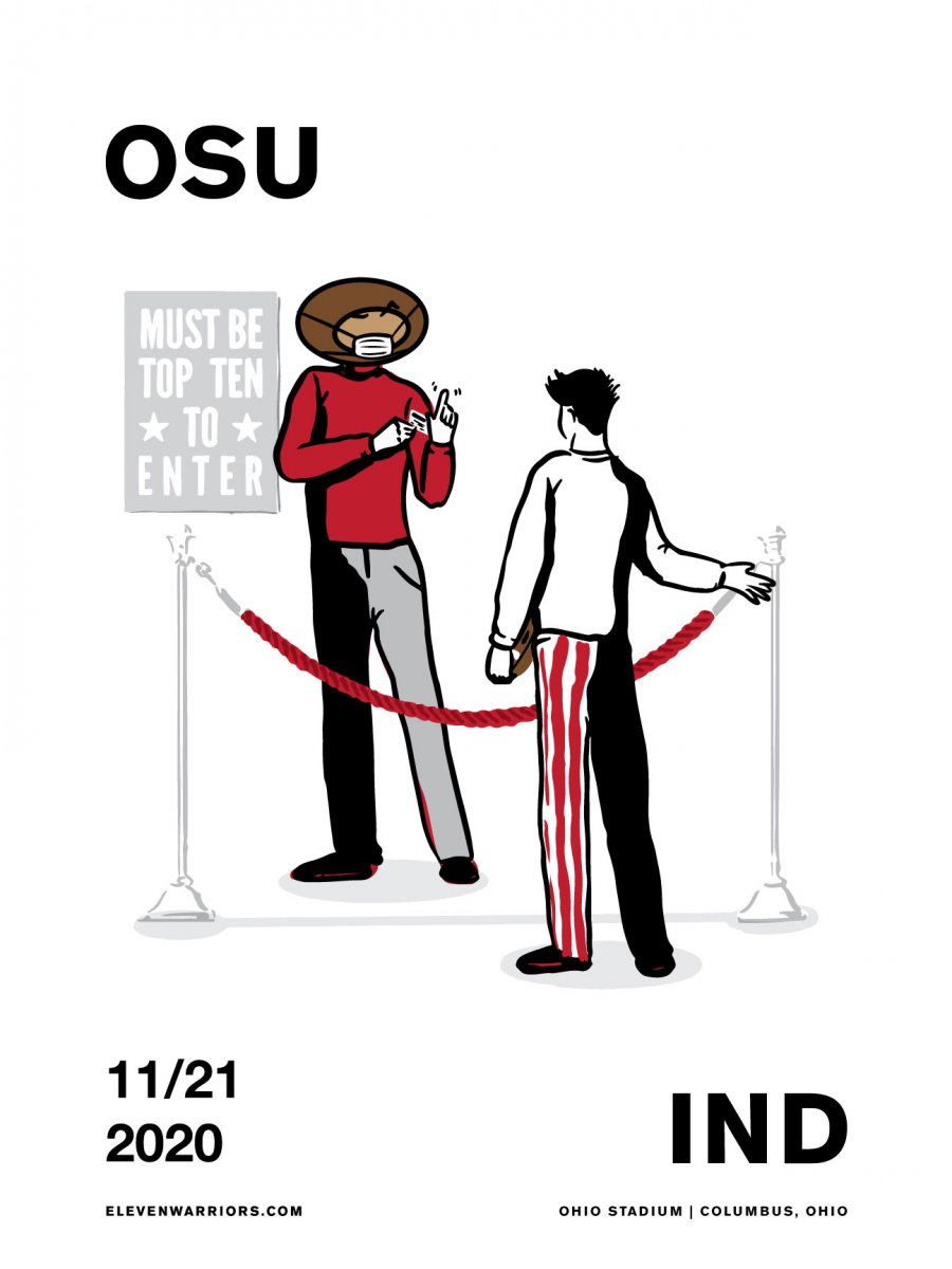 Brutus inspects some dubious credentials in this week's game poster.