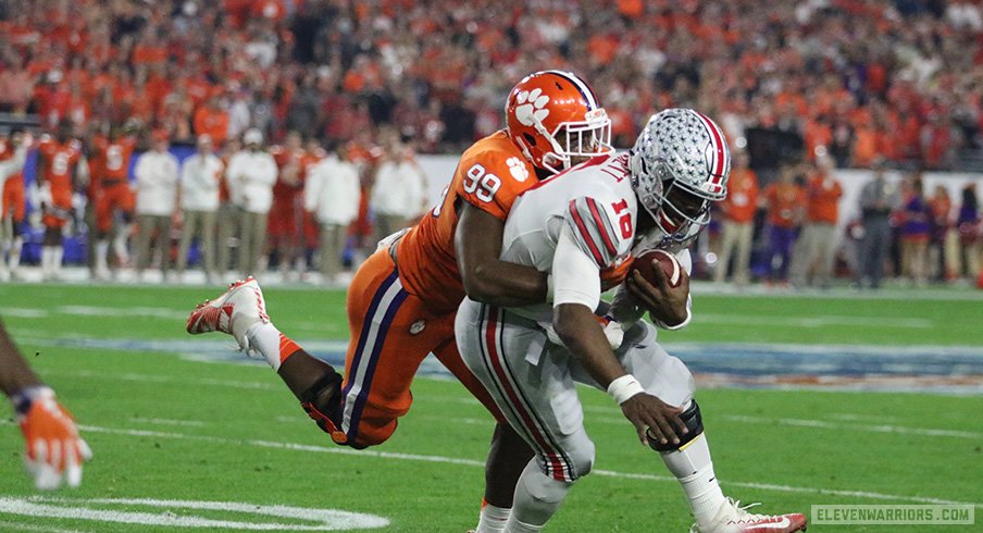 Clelin Ferrell sacks JTB