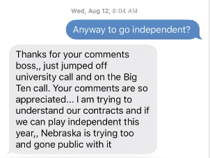 Ohio State considered playing Independent. Ohio State considered playing Independent.