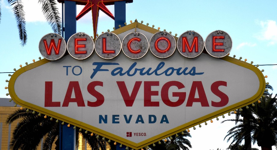 Dec 17, 2020; Paradise, Nevada, USA; A general view of the Welcome to Fabulous Las Vegas sign on the Las Vegas strip. Mandatory Credit: Kirby Lee-USA TODAY Sports