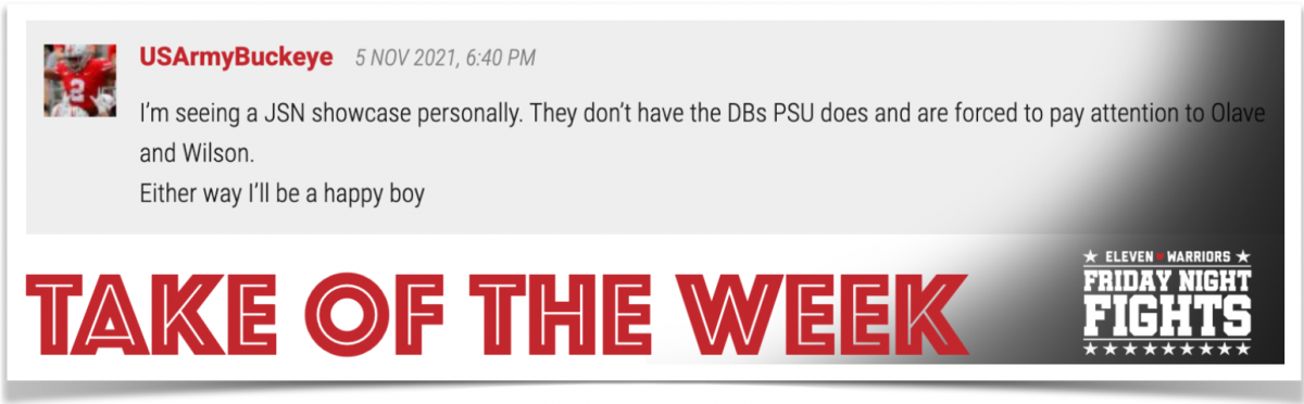 all hail the 11W Take of the Week