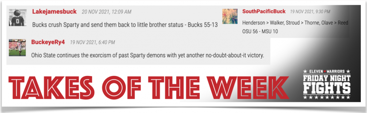 all hail the 11W Takes of the Week