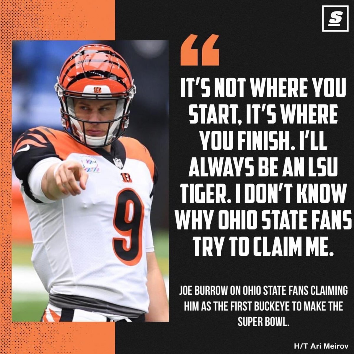 Fake Joe Burrow quote