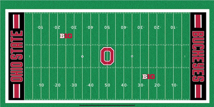 Black helmet stripe end zones Black helmet stripe end zones