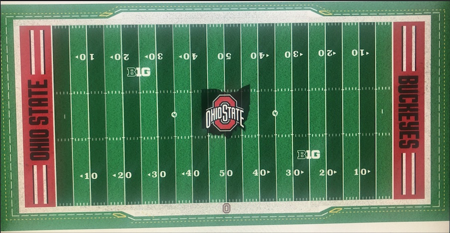 Scarlet stripe end zones Scarlet stripe end zones