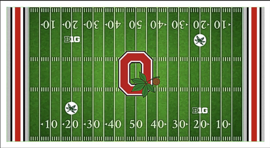 Helmet stripe end zones Helmet stripe end zones