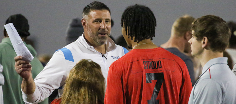 C.J. Stroud and Mike Vrabel C.J. Stroud and Mike Vrabel