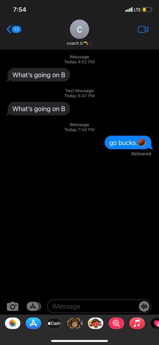 Bryson Rodgers text to Ron Bellamy