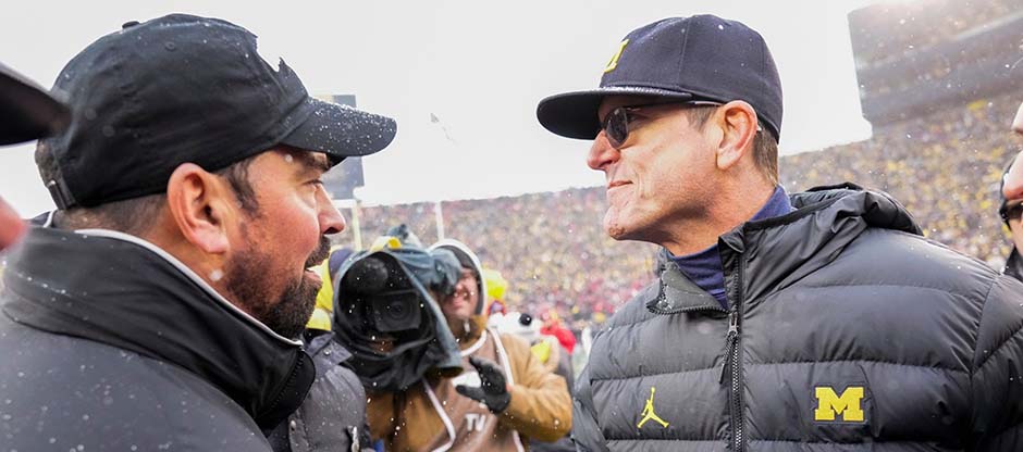 Ryan Day and Jim Harbaugh