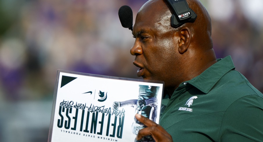 Sep 17, 2022; Seattle, Washington, USA; Michigan State Spartans head coach Mel Tucker stands on the sideline during the first quarter against the Washington Huskies at Alaska Airlines Field at Husky Stadium. Mandatory Credit: Joe Nicholson-USA TODAY Sports