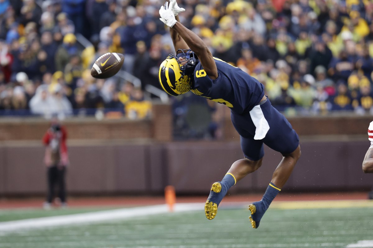 Wide receiver Cornelius Johnson of the Michigan Wolverines