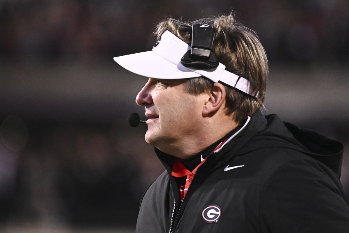 Head football coach Kirby Smart