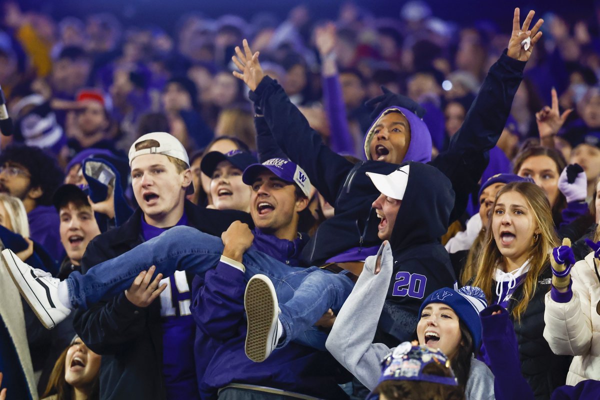 Fans of the Washington Huskies Football Team