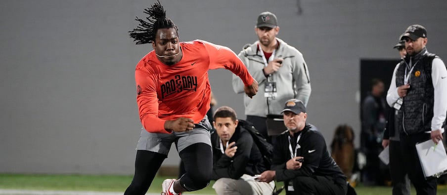 Zach Harrison at pro day