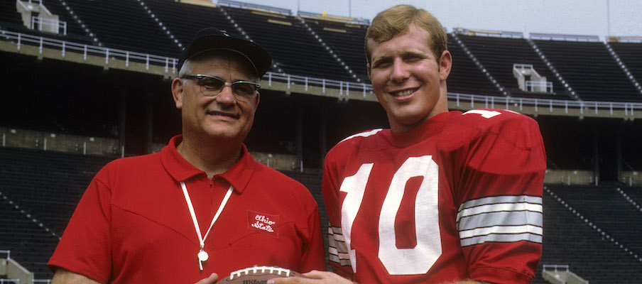 Woody Hayes and Rex Kern