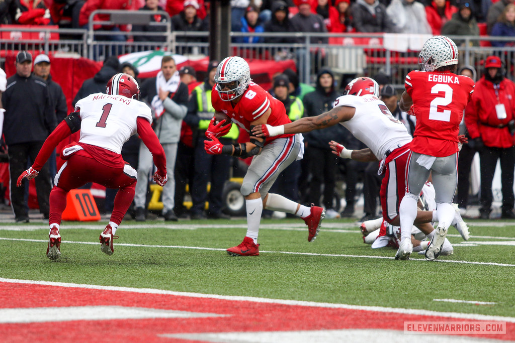 Tight end Cade Stover of the Ohio State Buckeyes