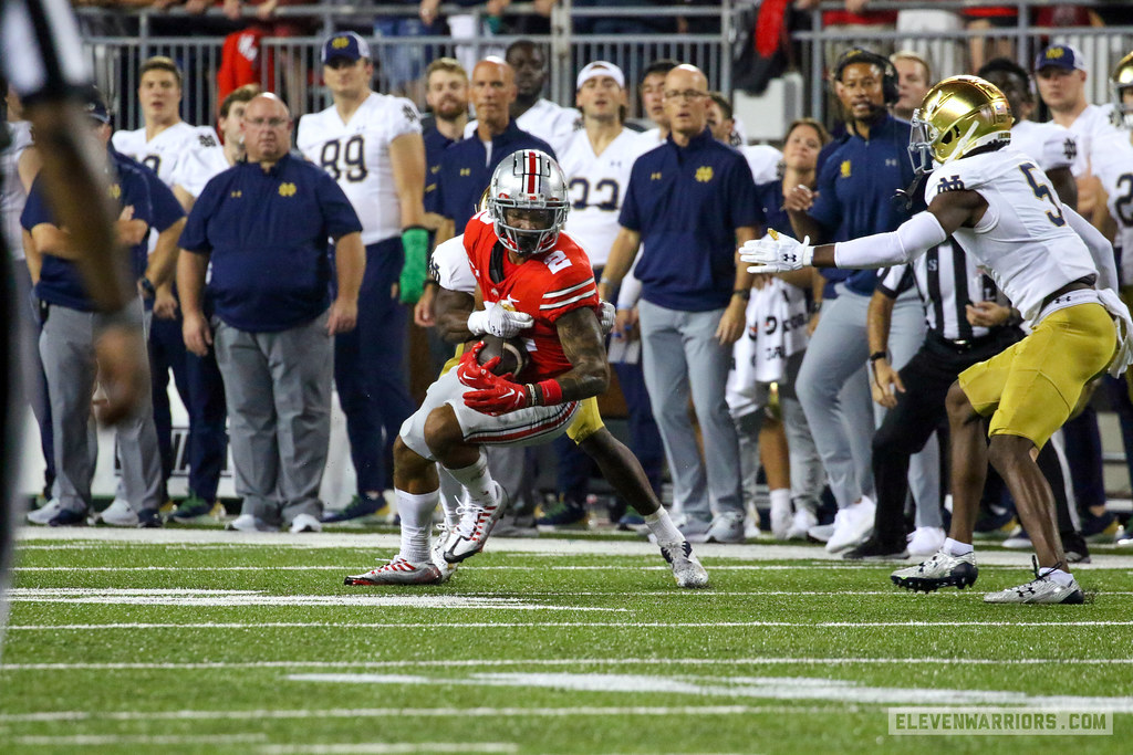 Wide receiver Emeka Egbuka of The Ohio State Buckeyes