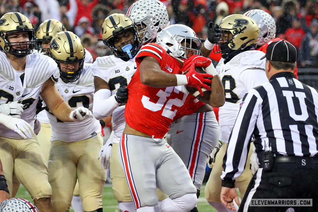 Tailback TreVeyon Henderson of The Ohio State Buckeyes