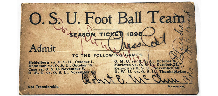 OSU 1898 Ticket