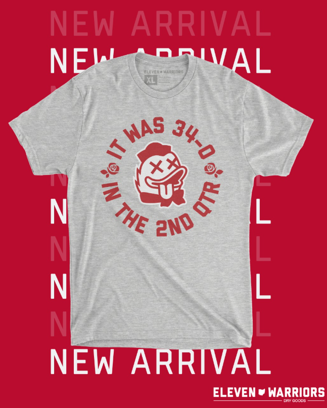 it was 34-0 shirt it was 34-0 shirt