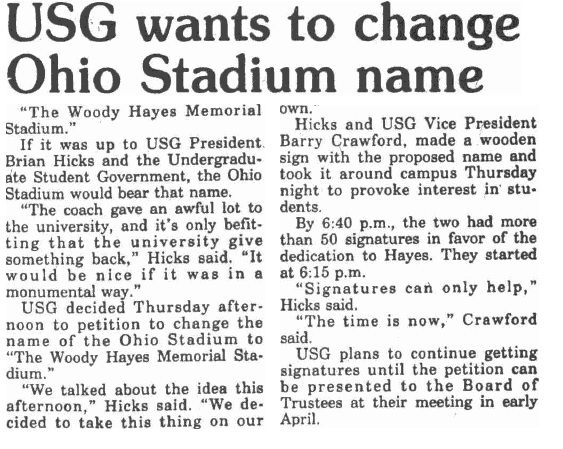 From the March 13, 1987 issue of The Lantern From the March 13, 1987 issue of The Lantern
