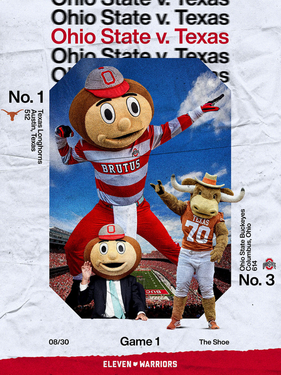 Football Game Poster for #1 Texas at #3 Ohio State