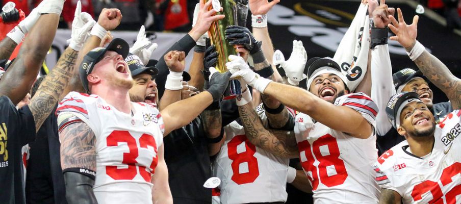Ohio State hoists CFP trophy