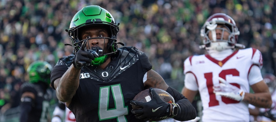 Oregon’s Malik Benson scoring a punt return touchdown vs. USC Oregon’s Malik Benson scoring a punt return touchdown vs. USC