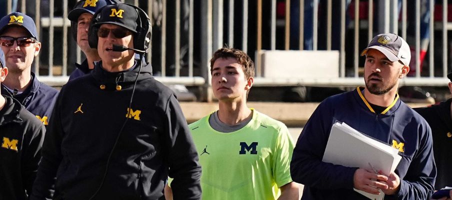 Jim Harbaugh and Connor Stalions Jim Harbaugh and Connor Stalions