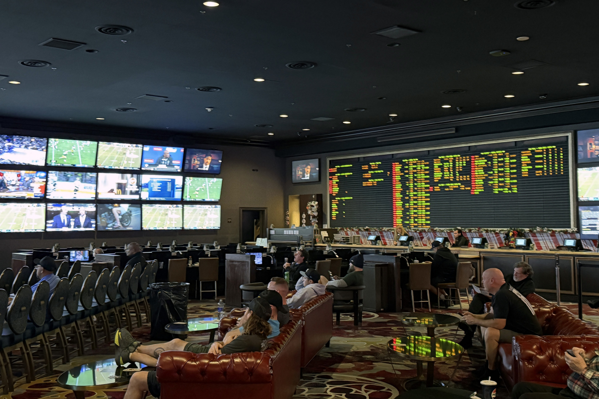 Dec 15, 2025; Las Vegas, NV, USA; Sports gambling odds are displayed at the BetMGM Sportsbook at the Excalibur hotel and casino. Mandatory Credit: Kirby Lee-Imagn Images Dec 15, 2025; Las Vegas, NV, USA; Sports gambling odds are displayed at the BetMGM Sportsbook at the Excalibur hotel and casino. Mandatory Credit: Kirby Lee-Imagn Images