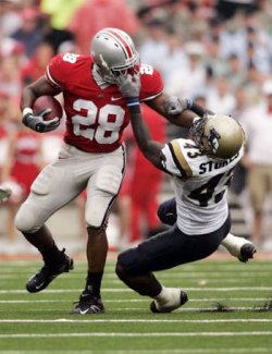 Beanie Wells Stiff Arm is going pro. Beanie Wells Stiff Arm is going pro.