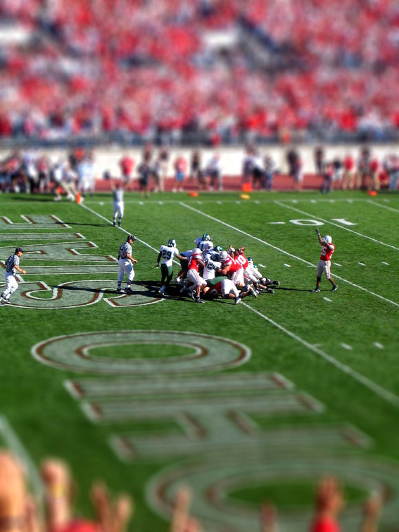 Goal line tilt-shift at Ohio Stadium