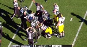 Michigan loses (another) fumble.