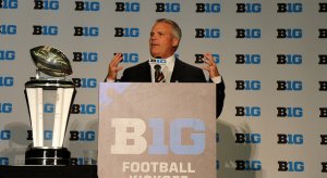 The closest Tim Beckman ever came to the Big Ten trophy.