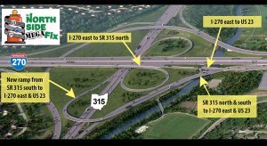 North side construction on I-270 is nearly complete.