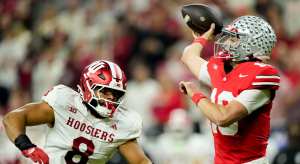 Stephen Daley chasing Julian Sayin