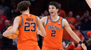 Keaton Wagler and Andrej Stojakovic