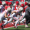 Ohio State football players warming up before the spring game